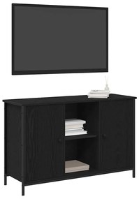 vidaXL Ντουλάπι TV Μαύρη δρυς 101 x 35 x 65 εκ Επεξεργασμένο ξύλο