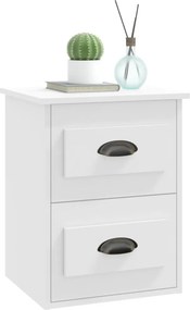 vidaXL Κομοδίνα Επιτοίχια 2 τεμ. Λευκά 41,5x36x53 εκ.