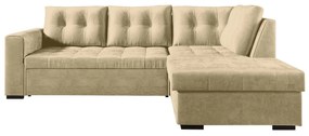 Γωνιακός Καναπές Κρεβάτι Verano Μπέζ με αποθηκευτικό χώρο 247x174x88cm - Δεξιά Γωνία - TED4589