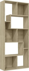 vidaXL Βιβλιοθήκη Χρώμα Sonoma Δρυς 67x24x161 εκ. από Επεξ. Ξύλο