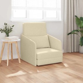 vidaXL Καναπές-κρεβάτι 2 σε 1 Κρεμ 65x80x83 cm Ύφασμα