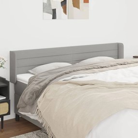 vidaXL Κεφαλάρι με Πτερύγια Ανοιχτό Γκρι 163x16x78/88 εκ. Υφασμάτινο