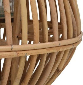 vidaXL κρεμαστό κερί φανάρι κάτοχος λυγαριά φυσικό