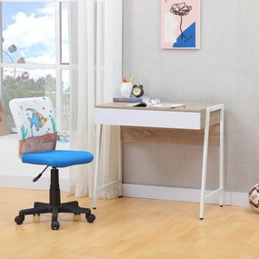 Γραφείο ξύλινο μεταλλική βάση Nextdeco λευκό Υ76x84x48εκ.