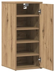 vidaXL Παπουτσοθήκη Τεχνίτης Δρυς 32x35x70 εκ. από Επεξεργασμένο Ξύλο