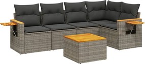 vidaXL Patio Sofa Set 5-θέσια Grey