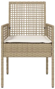 vidaXL Καρέκλα Κήπου 2 pcs Μπεζ 53 x 60 x 85εκ συνθετικό ρατάν
