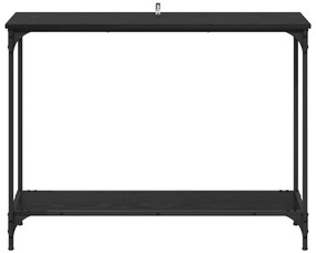 vidaXL Τραπέζι κονσόλας με ράφι Μαύρη δρυς 101 x 30.5 x 75 εκ