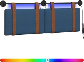vidaXL Κεφαλάρι κρεβατιού κρεμαστό Μπλε Αντίκα PU