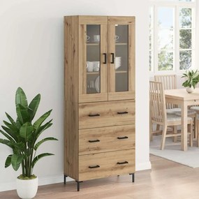 vidaXL Highboard με συρτάρι 2 pcs Artisan Oak Επεξεργασμένο ξύλο