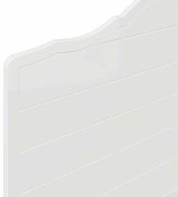 vidaXL Κεφαλάρι με κεφαλάρι Λαμπερό Λευκό 75 cm Επεξεργασμένο ξύλο