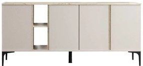Μπουφές Vetine pakoworld σε λευκή απόχρωση 180x45x80εκ
