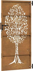 vidaXL Πύλη Κήπου 85 x 175 cm Ατσάλι με Επικάλυψη Πούδρας Κλειδώσιμο