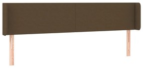 vidaXL Κεφαλάρι με Πτερύγια Σκούρο Καφέ 183x16x78/88 εκ. Υφασμάτινο