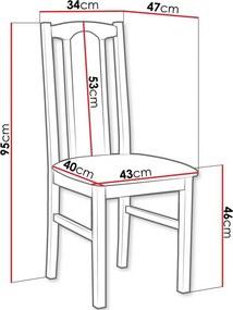 Καρέκλα Bossi VII - kerasi - mpez - 43.00Χ40.00Χ96.00cm