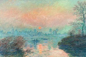 Αφίσα Setting Sun on the Seine, Claude Monet