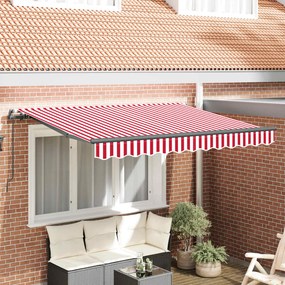 vidaXL Αναδιπλούμενη τέντα Κόκκινο 250 x 200 cm ύφασμα