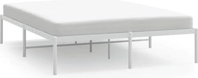 vidaXL Πλαίσιο Κρεβατιού Λευκό 140 x 200 εκ. Μεταλλικό