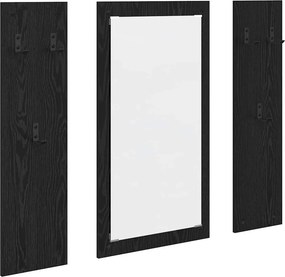 vidaXL Τοίχου Κρεμάστρα Μαύρη Οξυά 96 x 1,5 x 90 εκ