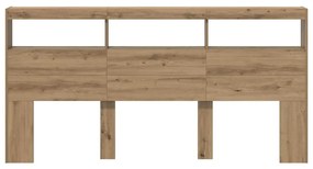 vidaXL Κεφαλάρι Artisan Oak 200 x 17 x 102 cm Επεξεργασμένο ξύλο