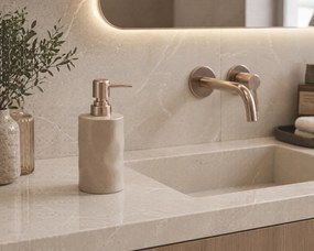 Δοχείο Κρεμοσάπουνου Stoneware 300ml 9x7.3x17.5cm Warm Grey 2U MRShome
