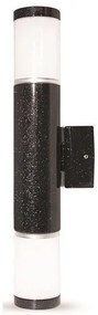Σποτ Φωτιστικό Τοίχου Αλουμινίου-Plexiglass Up-Down 133 AL LIGHTUP-133.AL.BP-Μαύρο 133.AL.BP