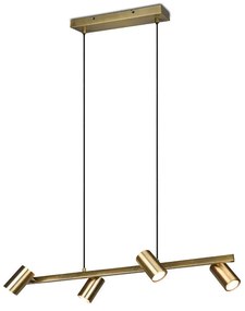 Φωτιστικό Οροφής - Ράγα Marley 302400404 80x18x150cm 4xGU10 35W Brass Trio Lighting