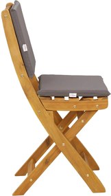 vidaXL Καρέκλες εξωτερικής βεράντας 4 pcs Σκούρο Γκρι