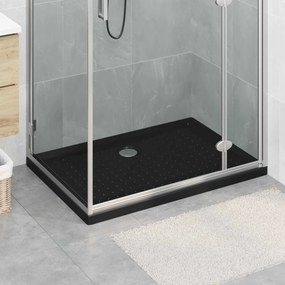 vidaXL Δίσκος Βάσης Ντους με Τρύπες 100 x 70 x 4 εκ ABS Μαύρο