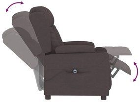 vidaXL Πολυθρόνα Ανακλινόμενη Ηλεκτρική Σκούρο Καφέ Υφασμάτινη