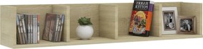 vidaXL Ράφι Τοίχου για CD Sonoma Δρυς 100 x 18 x 18 εκ. από Επεξ. Ξύλο