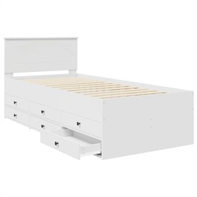 vidaXL Καναπές Κρεβάτι Λευκό και Μαύρο 75 x 190 cm Επεξεργασμένο Ξύλο