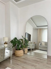 Stewehome Οβάλ επιδαπέδιος καθρέφτης χωρίς πλαίσιο Λευκό 180x100 cm