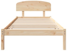 vidaXL Κρεβάτι με Κεφαλάρι 90x190 εκ Μασίφ Ξύλο Πεύκου
