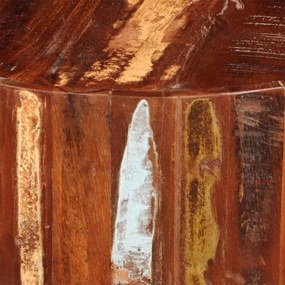 Τραπεζάκι Σαλονιού Στρογγυλό από Μασίφ Ανακυκλωμένο Μασίφ Ξύλο - Καφέ