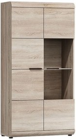 Lh-homefurniture Βιτρίνα 36134-LN-SV Φυσικό 80X158X37cm 36134-LNs-SV