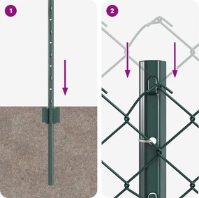 vidaXL Συρματόπλεγμα Περίφραξης με Πάσσαλο 25 x 0,6 m