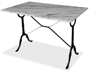 Τραπέζι Μεταλλικό Με Μάρμαρο 203435 100x60x72cm Black-White