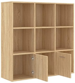 vidaXL Βιβλιοθήκη Χρώμα Sonoma Δρυς 98 x 30 x 98 εκ. από Επεξ. Ξύλο