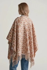 Γυναικείο πόντσο Gant G PATTERN Caramel Beige