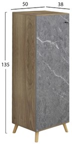 ΠΑΠΟΥΤΣΟΘΗΚΗ-ΝΤΟΥΛΑΠΙ ALVARO HM8954.12 ΜΕΛΑΜΙΝΗ SONAMA-STONE TEXTURE 50Χ38Χ135Yεκ.