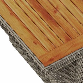 vidaXL Σετ Καναπέ Κήπου με αποθήκευση 7 pcs Γκρι Πολυ ράταν