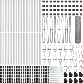 vidaXL Στύλος Περιφράξεων Ασημί 100 x 0,5 μ (πλέγμα 36 χιλ.) Ατσάλι