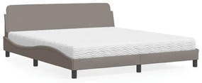 ΚΡΕΒΑΤΙ TAUPE 180X200 ΕΚ. ΥΦΑΣΜΑΤΙΝΟ 3208448