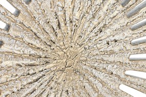 Διακόσμηση τοίχων Home ESPRIT Λευκό Χρυσό Στιλβωτικό Ελαστικών 91 x 3 x 91 cm