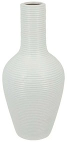 Βάζο - Μπουκάλι Γραμμωτό 15-00-22510-35 Φ14x31cm White Marhome Κεραμικό