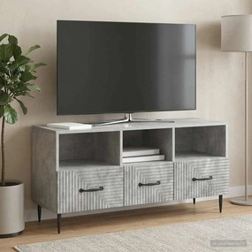 VidaXL Ντουλάπι TV με συρτάρι Γκρι Σκυροδέματος 102 x 34,5 x 50 εκ.