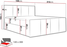 Επενδυμένο κρεβάτι Lars-Korali-120 x 200