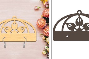 Σετ των 3 Intra απο ξύλο plywood  Χρώμα wenge 3mm-4mm πάχος - Στήριγμα σκουλαρίκια Δίασταση 3x3 cm INTRAFABR-83944651