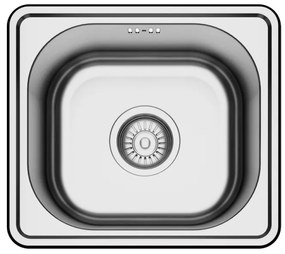 Geman Νεροχύτης Ένθετος Ανοξείδωτος Μ37xΠ33cm Inox